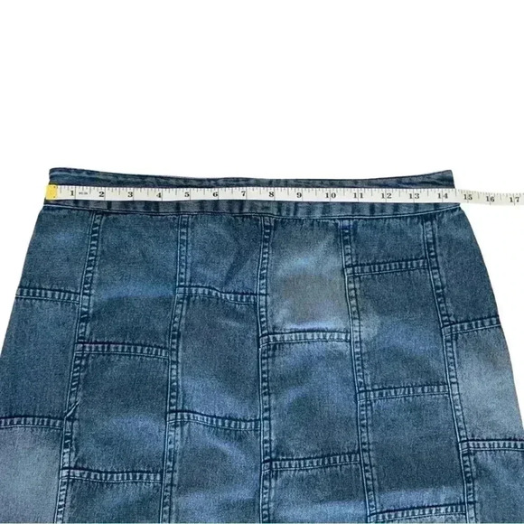 Studio West Patchwork Denim Midi Skirt M - Picture 2 of 5